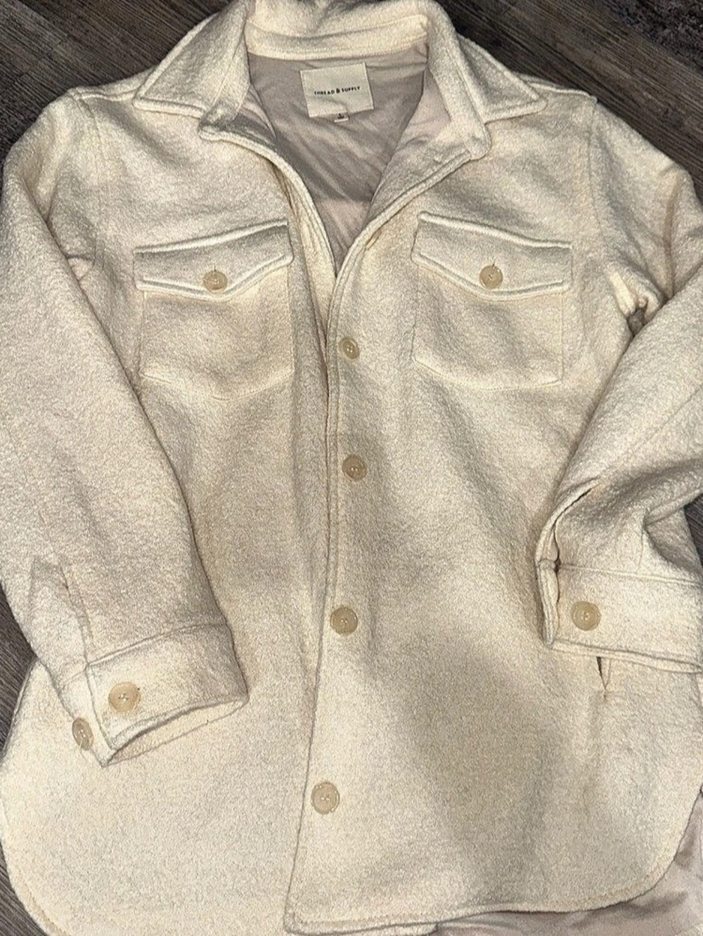 Thread & Supply Utility Jacket in Cream Large Like New
